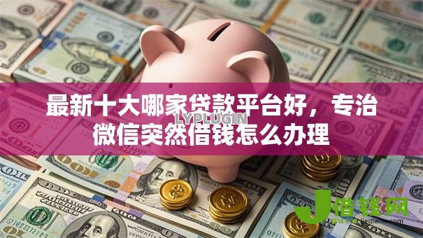 最新十大哪家贷款平台好，专治微信突然借钱怎么办理