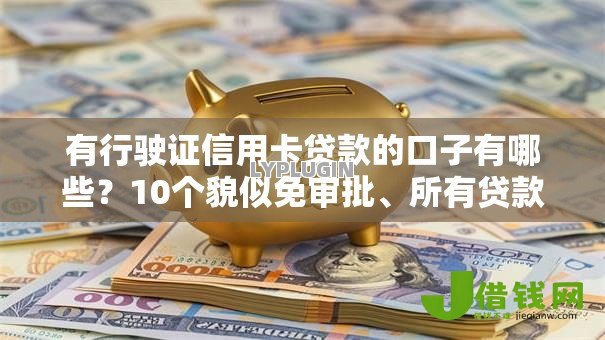 有行驶证信用卡贷款的口子有哪些？10个貌似免审批、所有贷款平台名字大全合集