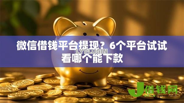 微信借钱平台提现？6个平台试试看哪个能下款