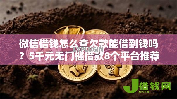 微信借钱怎么查欠款能借到钱吗？5千元无门槛借款8个平台推荐