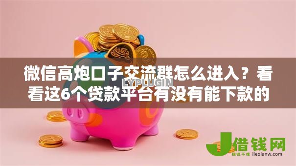 微信高炮口子交流群怎么进入?看看这6个贷款平台有没有能下款的 微信高炮口子交流群怎么进入?看看这6个贷款平台有没有能下款的
