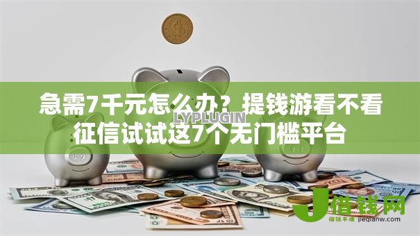 急需7千元怎么办？提钱游看不看征信试试这7个无门槛平台