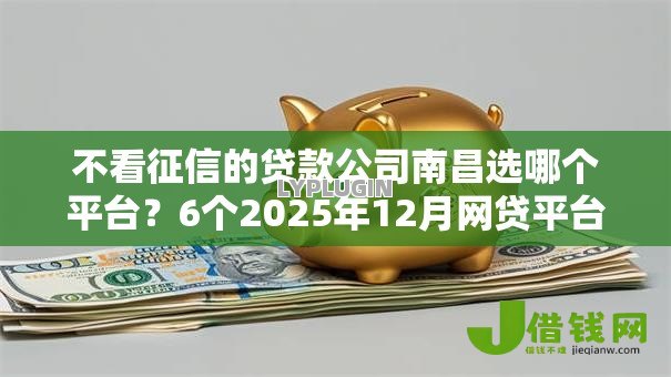 不看征信的贷款公司南昌选哪个平台？6个2025年12月网贷平台推荐