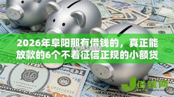 2026年阜阳那有借钱的，真正能放款的6个不看征信正规的小额贷款平台推荐