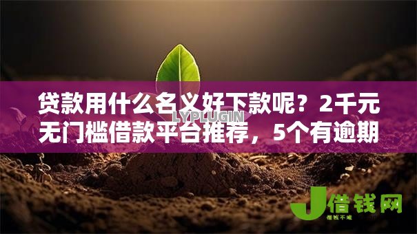 贷款用什么名义好下款呢?2千元无门槛借款平台推荐,5个有逾期借款容易通过的平台盘点 贷款用什么名义好下款呢?2千元无门槛借款平台推荐,5个有逾期借款容易通过的平台盘点
