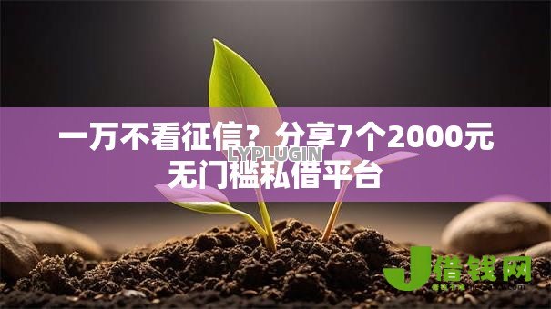 一万不看征信？分享7个2000元无门槛私借平台