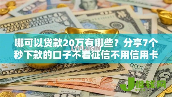 哪可以贷款20万有哪些?分享7个秒下款的口子不看征信不用信用卡 哪可以贷款20万有哪些?分享7个秒下款的口子不看征信不用信用卡