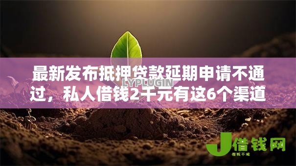最新发布抵押贷款延期申请不通过,私人借钱2千元有这6个渠道 最新发布抵押贷款延期申请不通过,私人借钱2千元有这6个渠道
