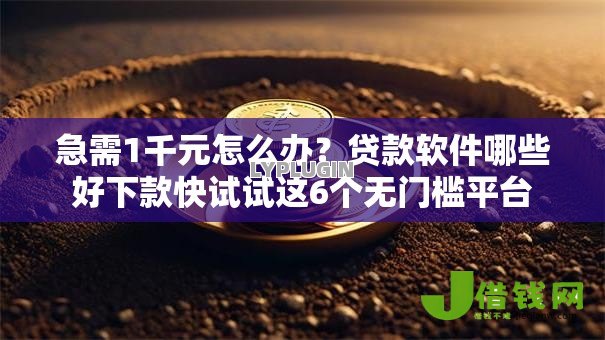 急需1千元怎么办?贷款软件哪些好下款快试试这6个无门槛平台 急需1千元怎么办?贷款软件哪些好下款快试试这6个无门槛平台