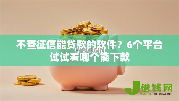 不查征信能贷款的软件？6个平台试试看哪个能下款