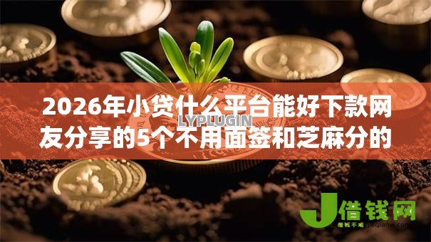 2026年小贷什么平台能好下款网友分享的5个不用面签和芝麻分的贷款app我觉得不错！