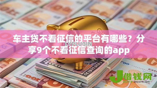 车主贷不看征信的平台有哪些？分享9个不看征信查询的app