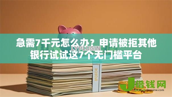 急需7千元怎么办？申请被拒其他银行试试这7个无门槛平台