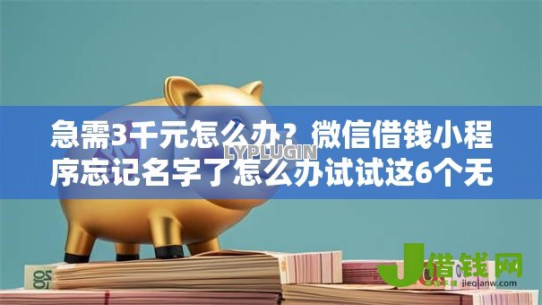 急需3千元怎么办?微信借钱小程序忘记名字了怎么办试试这6个无门槛平台 急需3千元怎么办?微信借钱小程序忘记名字了怎么办试试这6个无门槛平台