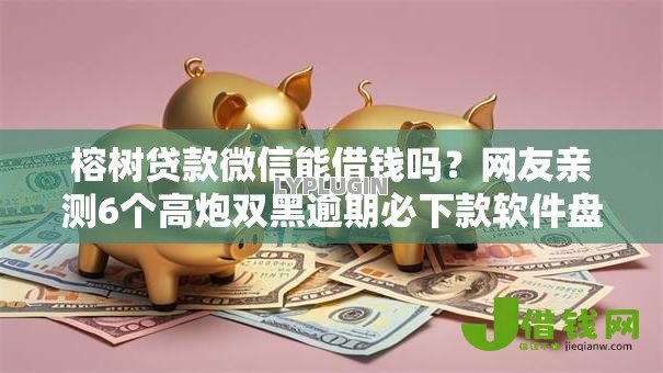 榕树贷款微信能借钱吗？网友亲测6个高炮双黑逾期必下款软件盘点