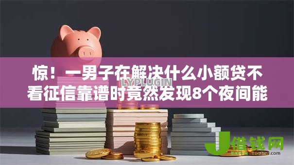 惊！一男子在解决什么小额贷不看征信靠谱时竟然发现8个夜间能秒下款的高炮口子，事后分享了出来
