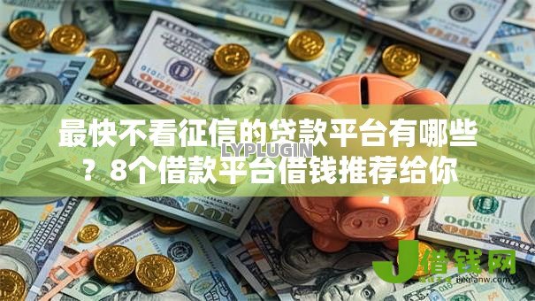 最快不看征信的贷款平台有哪些？8个借款平台借钱推荐给你