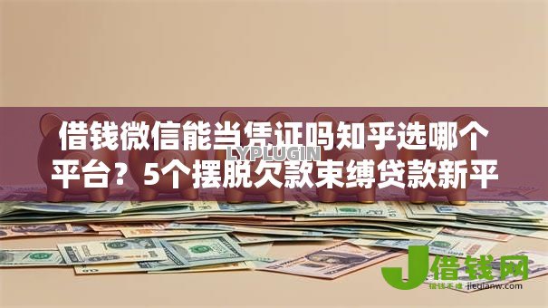 借钱微信能当凭证吗知乎选哪个平台？5个摆脱欠款束缚贷款新平台推荐