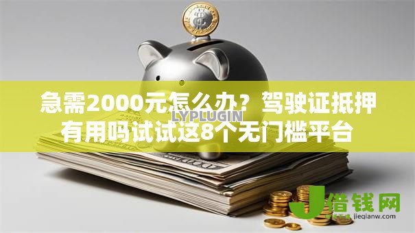 急需2000元怎么办？驾驶证抵押有用吗试试这8个无门槛平台