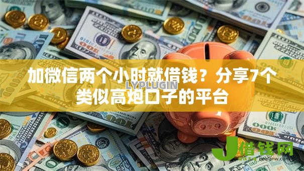 加微信两个小时就借钱?分享7个类似高炮口子的平台 加微信两个小时就借钱?分享7个类似高炮口子的平台