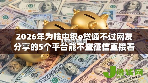 2026年为啥中银e贷通不过网友分享的5个平台能不查征信直接看出来借款额度我觉得不错! 2026年为啥中银e贷通不过网友分享的5个平台能不查征信直接看出来借款额度我觉得不错!