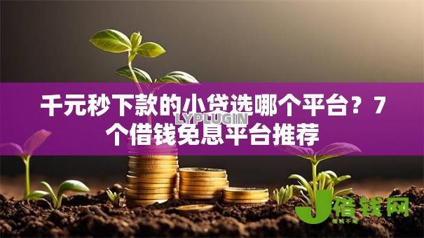 千元秒下款的小贷选哪个平台?7个借钱免息平台推荐 千元秒下款的小贷选哪个平台?7个借钱免息平台推荐