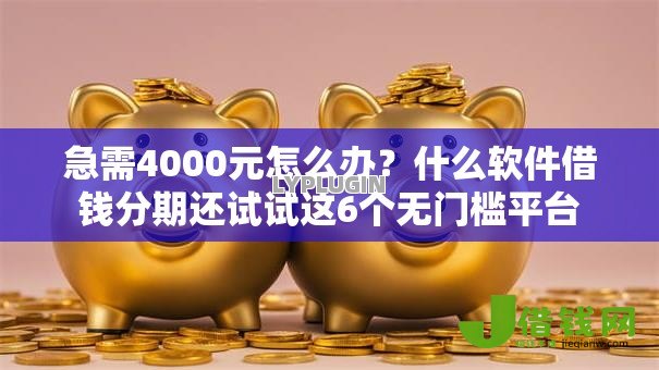 急需4000元怎么办？什么软件借钱分期还试试这6个无门槛平台