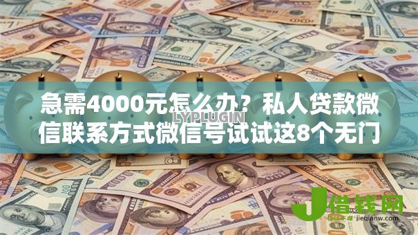 急需4000元怎么办？私人贷款微信联系方式微信号试试这8个无门槛平台
