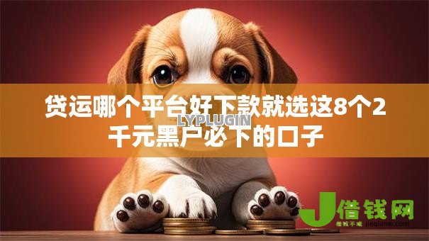 贷运哪个平台好下款就选这8个2千元黑户必下的口子