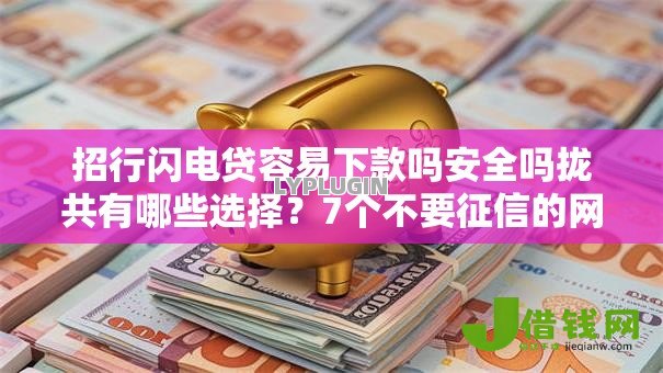 招行闪电贷容易下款吗安全吗拢共有哪些选择？7个不要征信的网贷平台详解