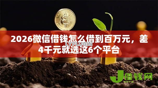 2026微信借钱怎么借到百万元，差4千元就选这6个平台