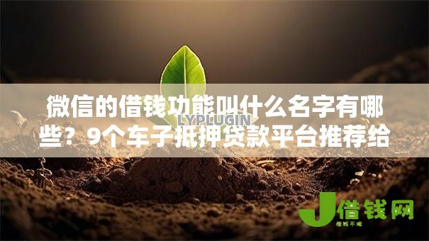 微信的借钱功能叫什么名字有哪些?9个车子抵押贷款平台推荐给你 微信的借钱功能叫什么名字有哪些?9个车子抵押贷款平台推荐给你