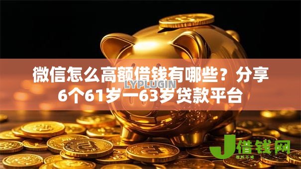 微信怎么高额借钱有哪些?分享6个61岁一63岁贷款平台 微信怎么高额借钱有哪些?分享6个61岁一63岁贷款平台