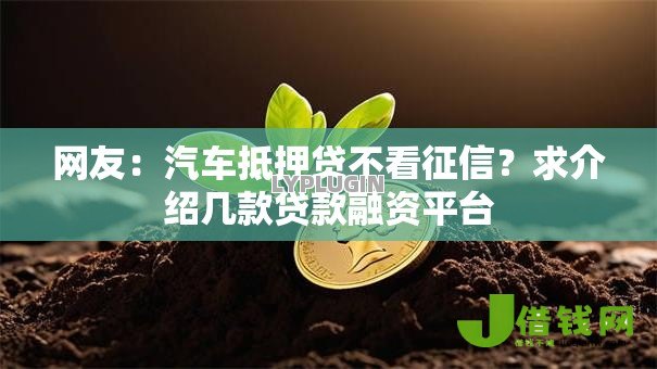 网友:汽车抵押贷不看征信?求介绍几款贷款融资平台 网友:汽车抵押贷不看征信?求介绍几款贷款融资平台