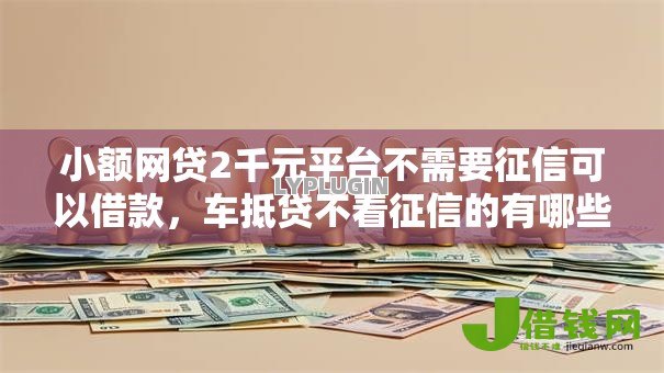 小额网贷2千元平台不需要征信可以借款，车抵贷不看征信的有哪些的8个平台介绍