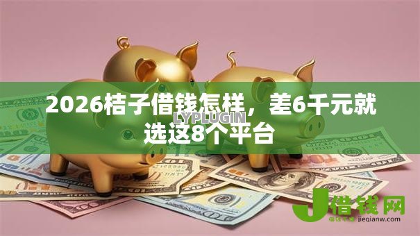 2026桔子借钱怎样，差6千元就选这8个平台