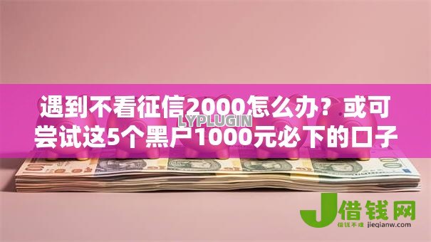 遇到不看征信2000怎么办?或可尝试这5个黑户1000元必下的口子 遇到不看征信2000怎么办?或可尝试这5个黑户1000元必下的口子