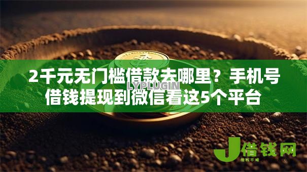 2千元无门槛借款去哪里？手机号借钱提现到微信看这5个平台