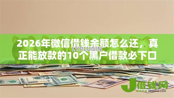 2026年微信借钱余额怎么还，真正能放款的10个黑户借款必下口子推荐