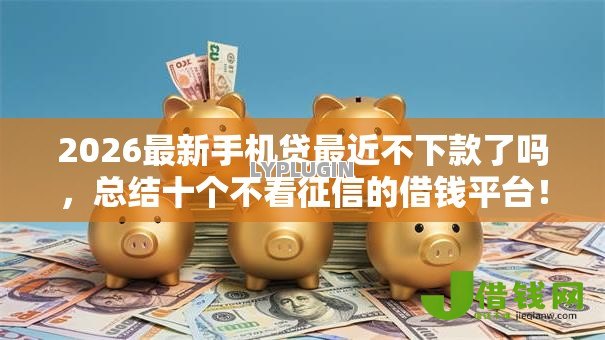2026最新手机贷最近不下款了吗，总结十个不看征信的借钱平台！