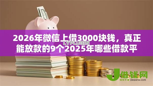2026年微信上借3000块钱，真正能放款的9个2025年哪些借款平台不查征信大数据推荐