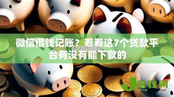 微信借钱记账？看看这7个贷款平台有没有能下款的