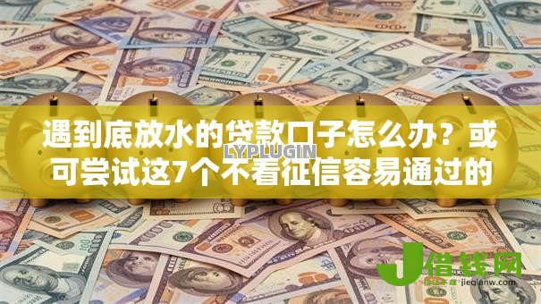 遇到底放水的贷款口子怎么办？或可尝试这7个不看征信容易通过的贷款平台