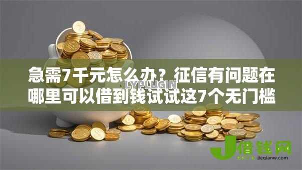 急需7千元怎么办？征信有问题在哪里可以借到钱试试这7个无门槛平台