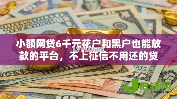 小额网贷6千元花户和黑户也能放款的平台，不上征信不用还的贷款的6个平台介绍
