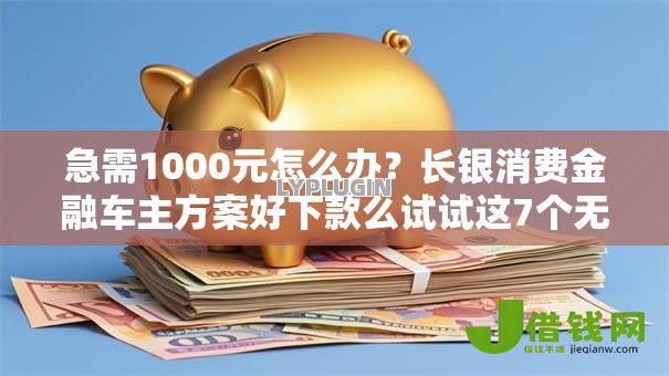 急需1000元怎么办?长银消费金融车主方案好下款么试试这7个无门槛平台 急需1000元怎么办?长银消费金融车主方案好下款么试试这7个无门槛平台