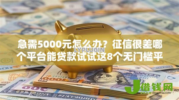 急需5000元怎么办？征信很差哪个平台能贷款试试这8个无门槛平台