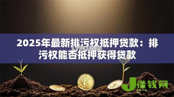 2025年最新排污权抵押贷款：排污权能否抵押获得贷款
