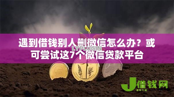 遇到借钱别人删微信怎么办?或可尝试这7个微信贷款平台 遇到借钱别人删微信怎么办?或可尝试这7个微信贷款平台