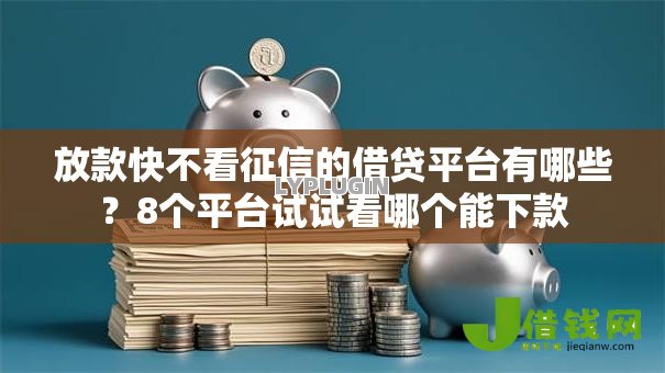 放款快不看征信的借贷平台有哪些？8个平台试试看哪个能下款